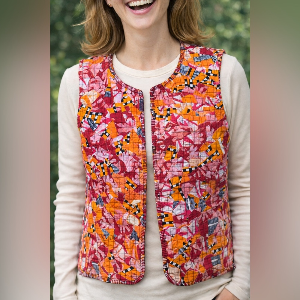 Unique and vibrant Colorful Patchwork Vest
